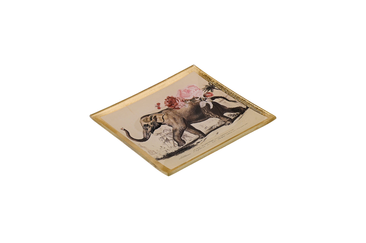 Love Plate ELEFANT, Glasteller S, weiß