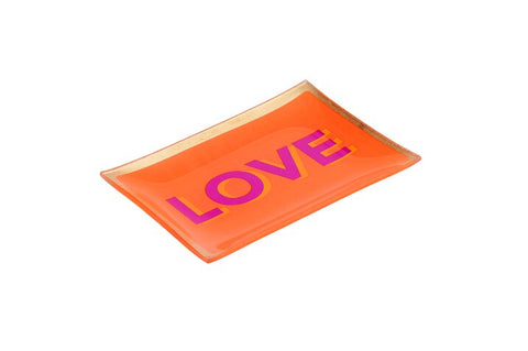 Love Plate Love Glasteller M,orange – GIFTCOMPANY
