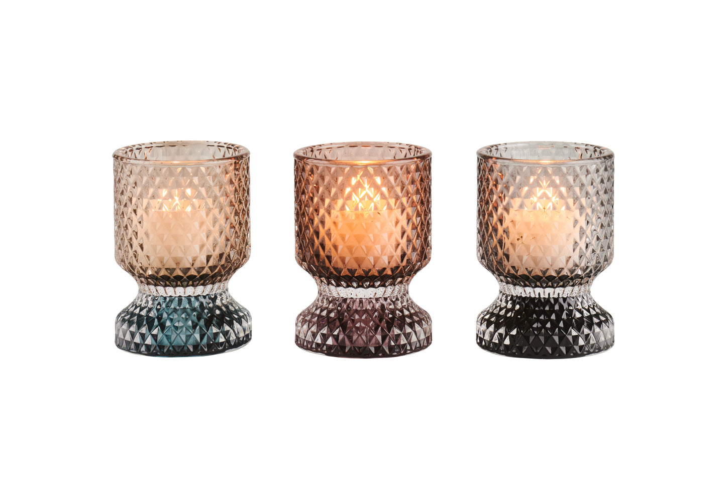 Teelichthalter JACQUARD, strukturiert, versch. Farben