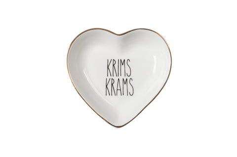 Love Plate KRIMS KRAMS, Porzellanherz, weiß – GIFTCOMPANY