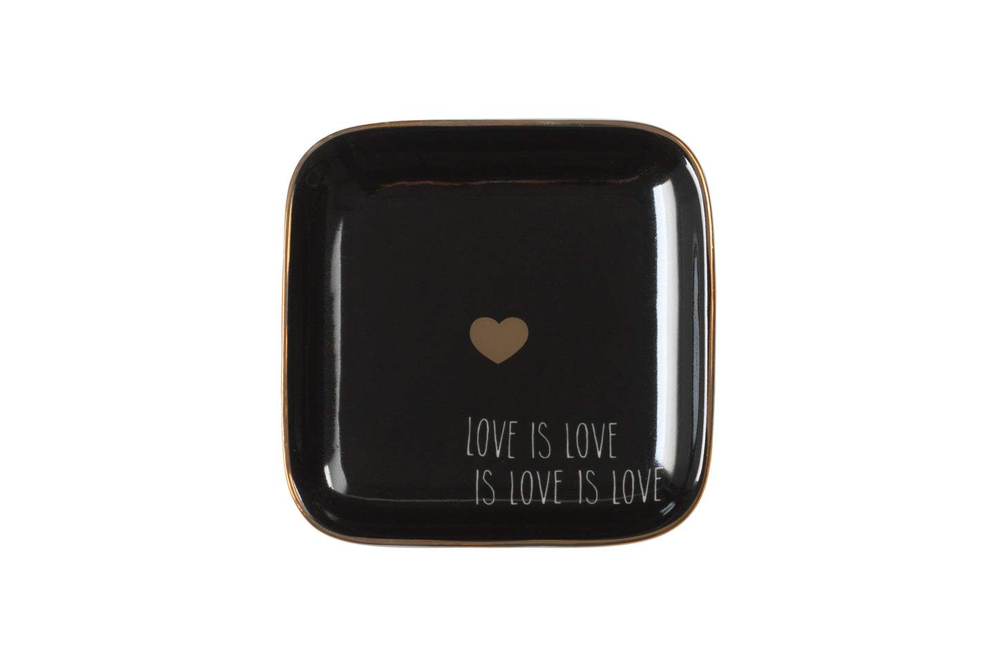 Love Plate LOVE IS LOVE, Dekoteller S, schwarz