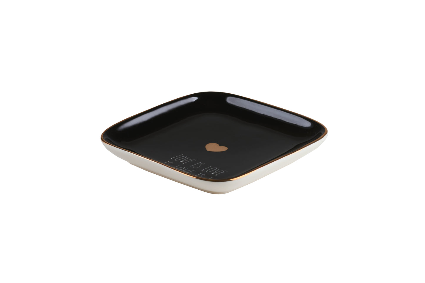 Love Plate LOVE IS LOVE, Dekoteller S, schwarz