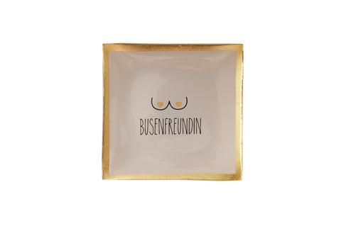 Love Plate BUSENFREUNDIN, Glasteller S, rosa – GIFTCOMPANY