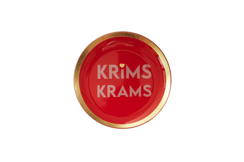 Love Plate KRIMS KRAMS, Glasteller M, rund, rot – GIFTCOMPANY