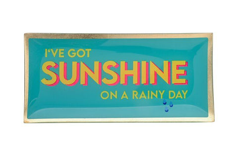 Love Plate SUNSHINE, Glasteller L, türkis – GIFTCOMPANY