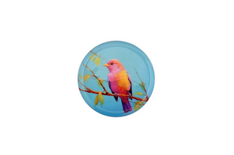 Love Tray VOGEL, Deko-Tablett S, rund,blau – GIFTCOMPANY