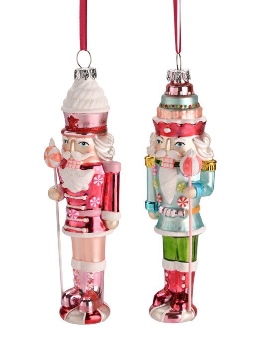 Hänger Nussknacker 2er Set rot/blau