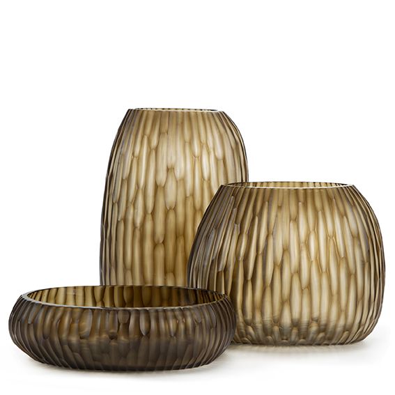 Vase CLEMENTE ROUND smokegrey/dark smokegrey