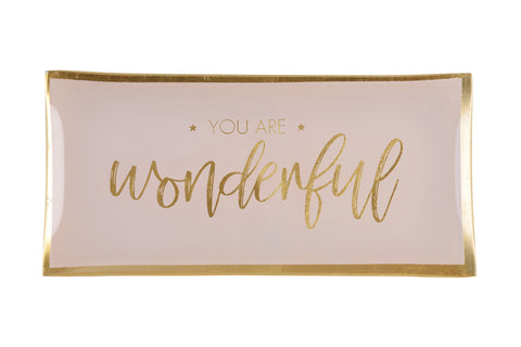 Love Plate YOU ARE WONDERFUL, Glasteller L, rosa – GIFTCOMPANY