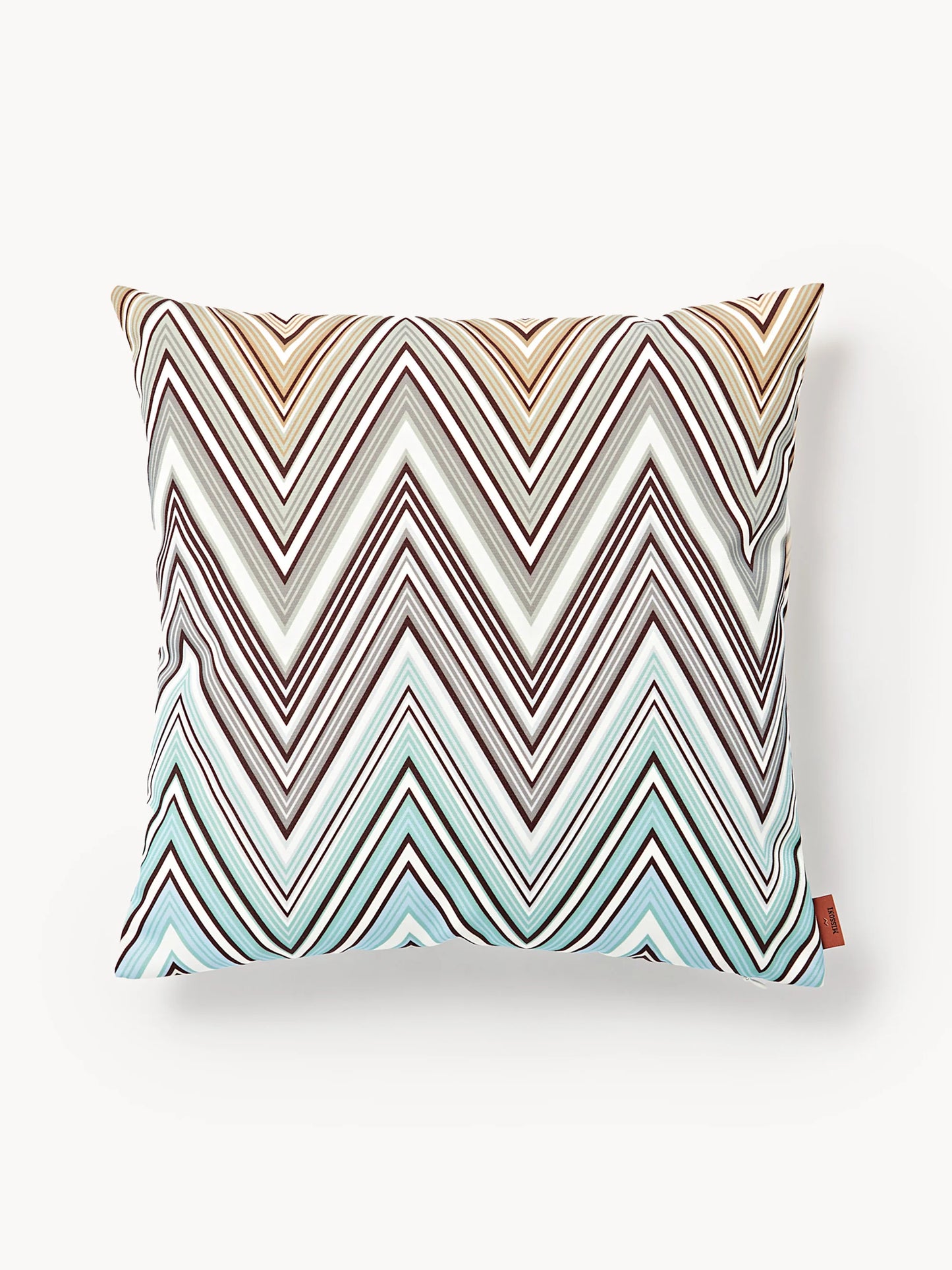 MISSONI HOME Outdoor-Kissen KEW 40x40cm – Zickzack Taupe/Multicolor