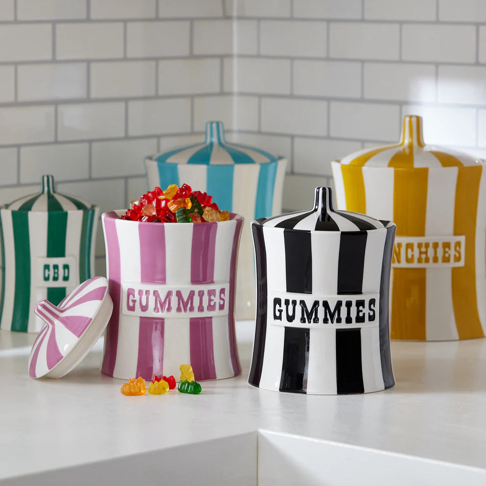 Jonathan Adler Aufbewahrungsdosen GUMMIES schwarz weiß