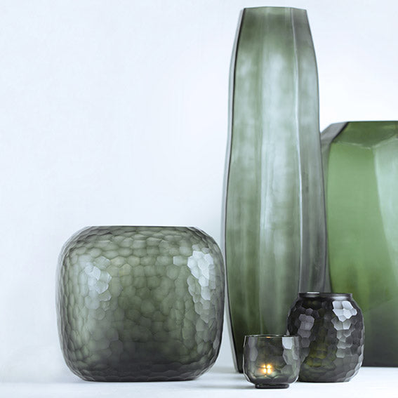 Vase SOMBA L light steelgrey/black steelgrey