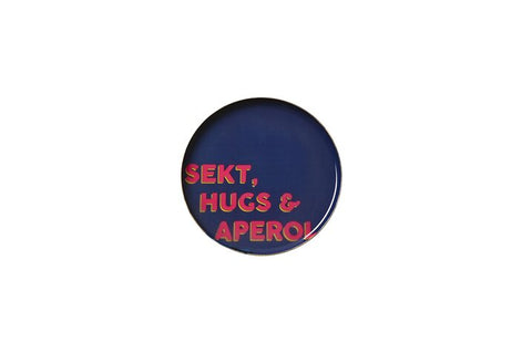 Love Tray HUGS & APEROL, Deko-Tablett S, rund ,blau – GIFTCOMPANY