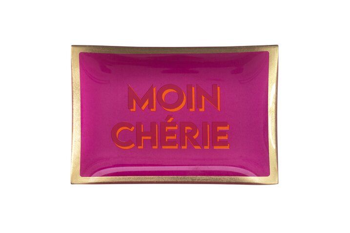 Love Plate Moin Cherie Glasteller M,Pink