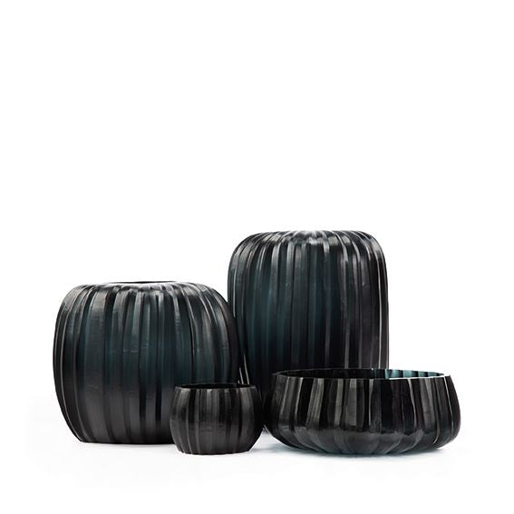 Vase MANAKARA ROUND DARK INDIGO