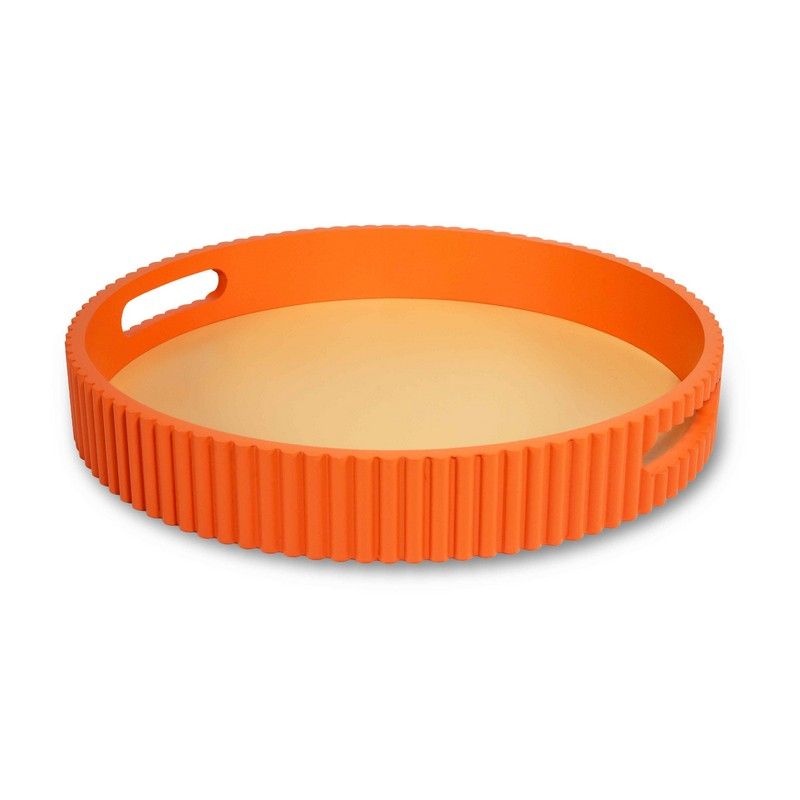MDF-Tablett Ø 30 cm – Farbe Orange | Samarcanda