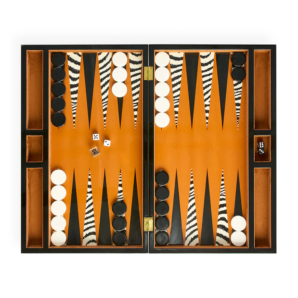 Zebra Backgammon Set Jonathan Adler