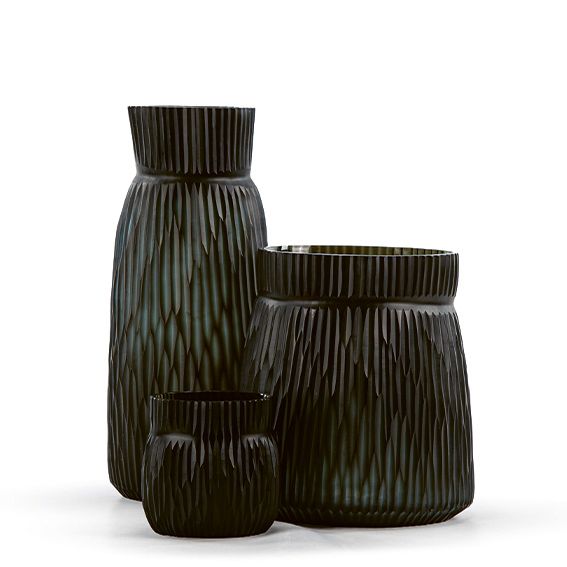 Vase MATHURA S indigo/smokegrey