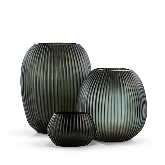 Vase NAGAA L indigo/smokegrey