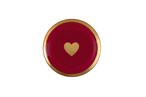 Love Plate HERZ, Glasteller M, rund, pink – GIFTCOMPANY