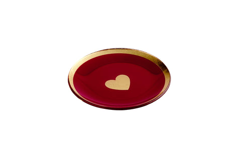 Love Plate HERZ, Glasteller M, rund, pink – GIFTCOMPANY, Ansicht 2