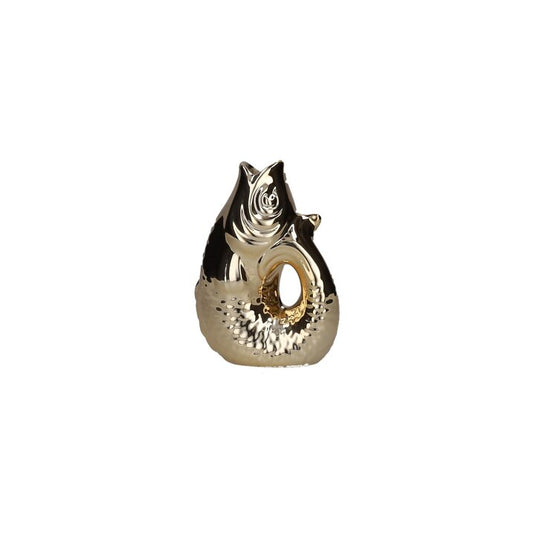 Vase Fisch MONSIEUR CARAFON, XS, Gold , Silber
