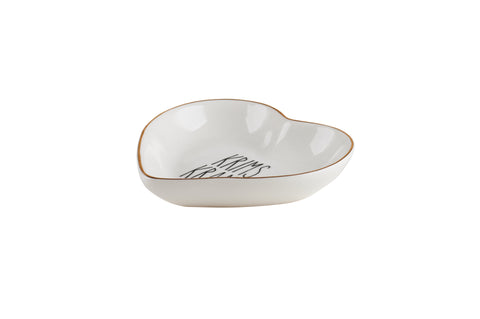 Love Plate KRIMS KRAMS, Porzellanherz, weiß – GIFTCOMPANY, Ansicht 2