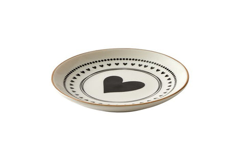 Love Plate Herz, Porzellanherz, tief, weiß – GIFTCOMPANY