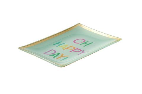Love Plate OH HAPPY DAY, Glasteller M, hellgrün – GIFTCOMPANY, Ansicht 2