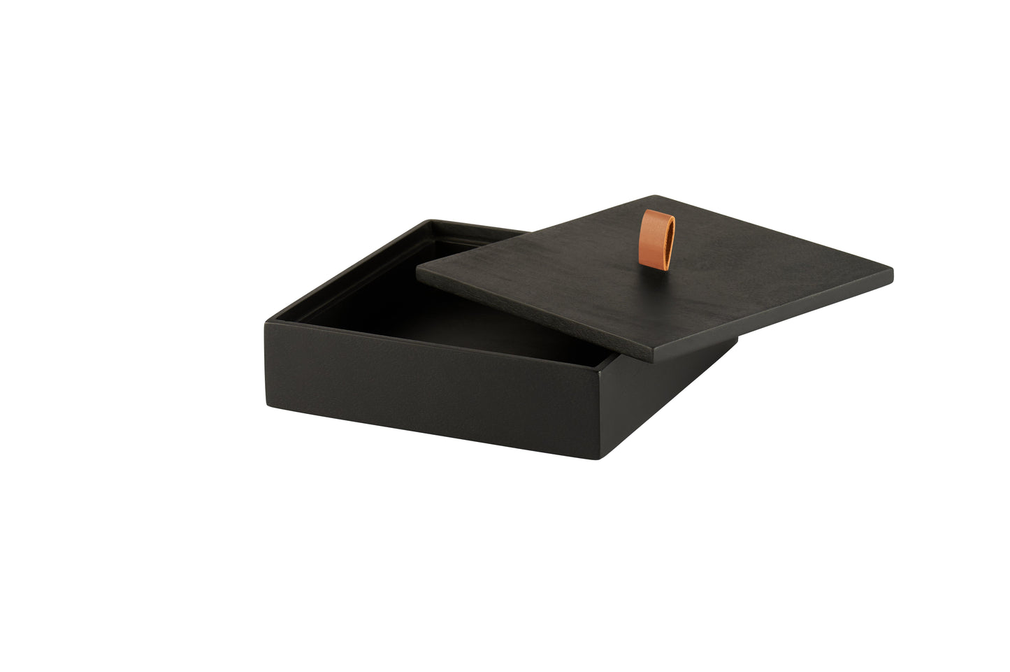 Bento, Box mit Deckel, quadratisch, schwarz