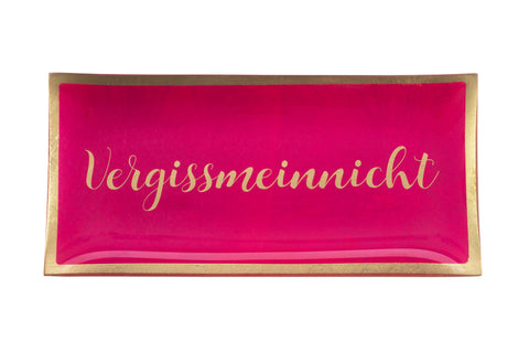 Love Plate VERGISSMEINNICHT, Glasteller L, neon pink – GIFTCOMPANY