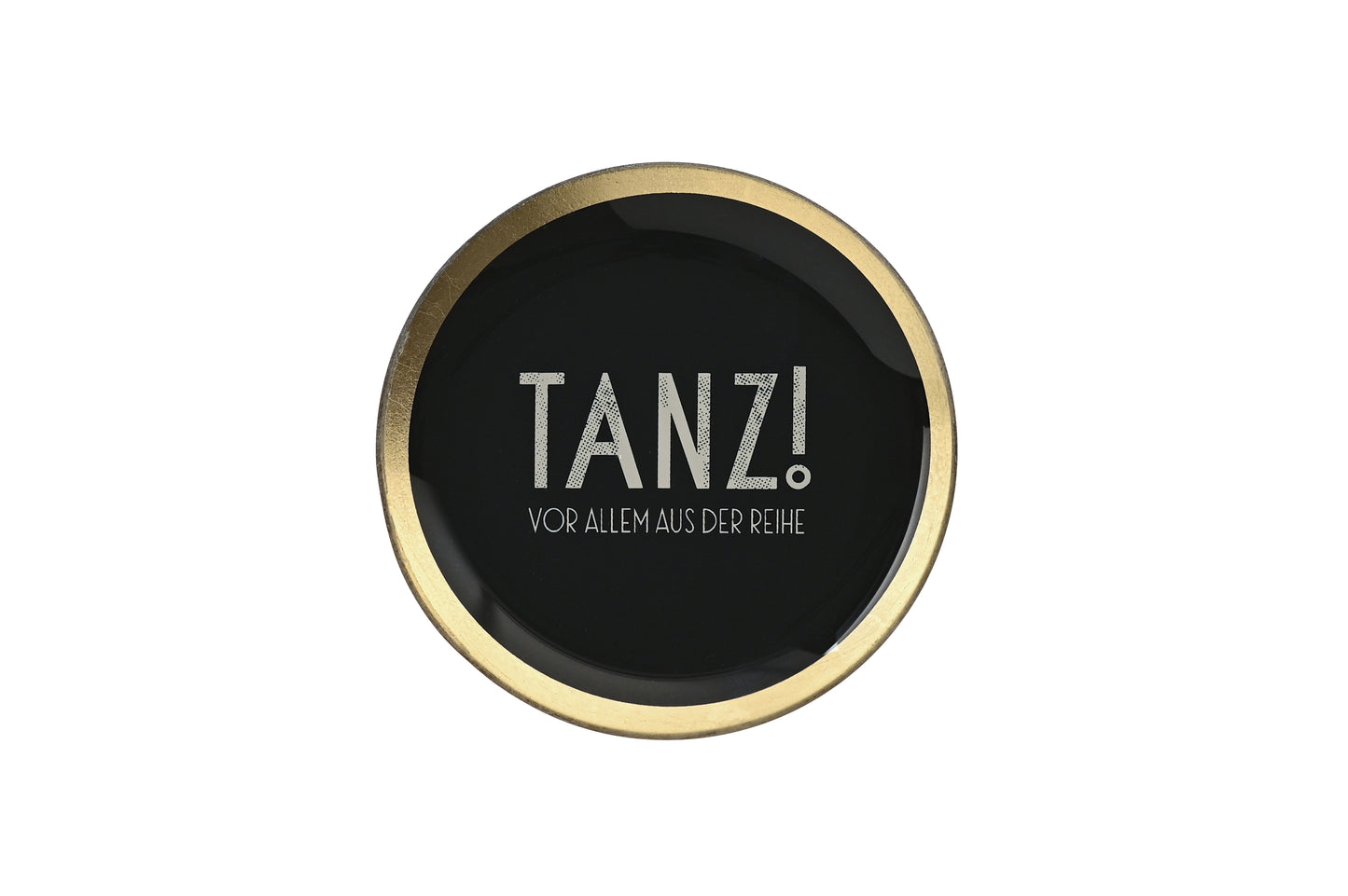 Love Plate TANZ!, Glasteller M rund, schwarz