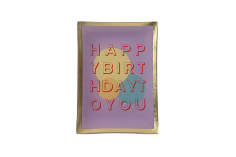 Love Plate HAPPY BIRTHDAY, Glasteller M, violett – GIFTCOMPANY