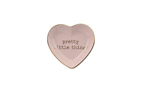 Love Plate PRETTY LITTLE THING, Porzellanherz, tief, rosa – GIFTCOMPANY