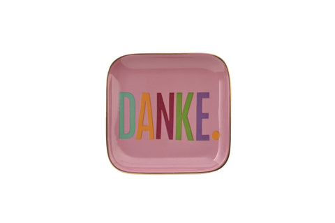 Love Plate DANKE, Dekoteller S, rosa – GIFTCOMPANY