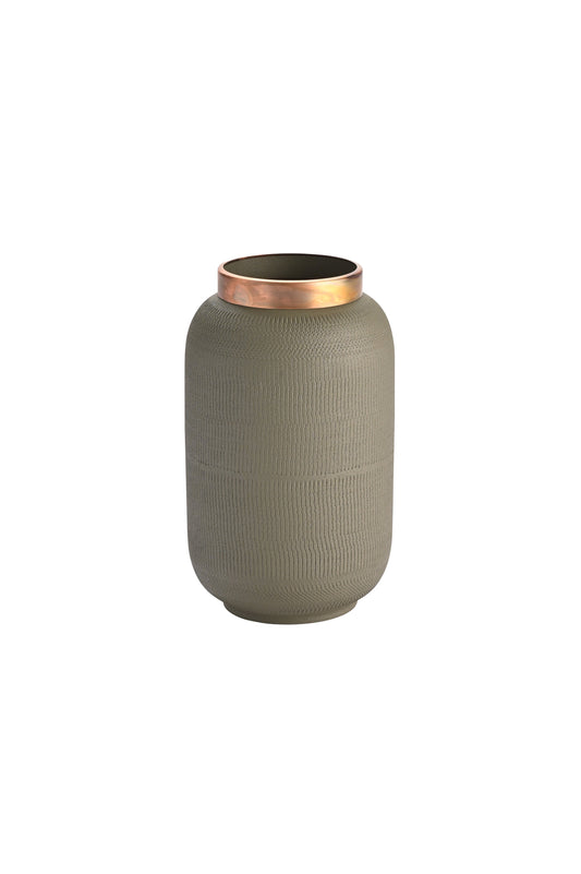 Vase SAIGON, olive, matt, strukturiert