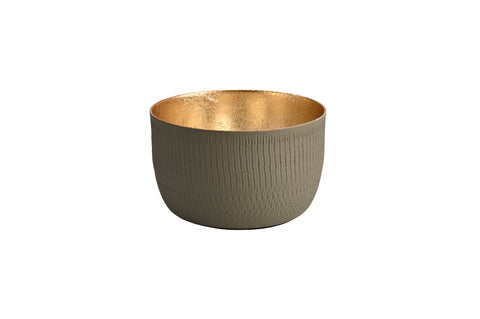 Windlichter MADRAS, olive, matt, strukturiert, 2 Größen – GIFTCOMPANY