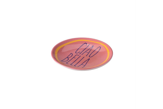 Love Plate Ciao Bella, Porzellan,  rosa