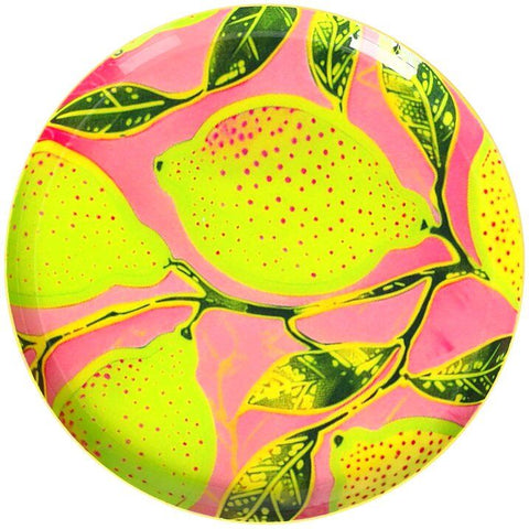 Love Trays, Dekotablett, XS, Motiv: Zitrone, rosa/gelb – GIFTCOMPANY
