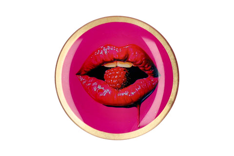 Love Plate MUND, Glasteller M, rund pink – GIFTCOMPANY