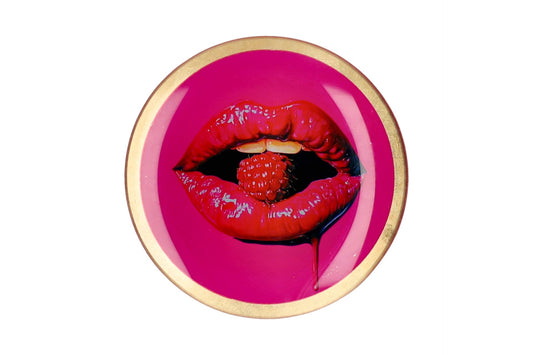 Love Plate MUND, Glasteller M, rund pink