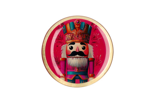 Love Plate NUSSKNACKER  , Glasteller M, rund, pink