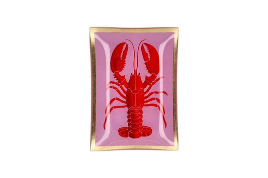 Love Plate HUMMER, Glasteller M,rosa/rot