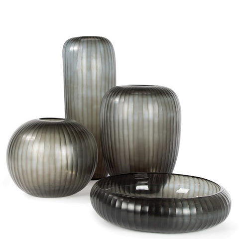 GUAXS Vase GOBI ROUND Indigo/Smokegrey