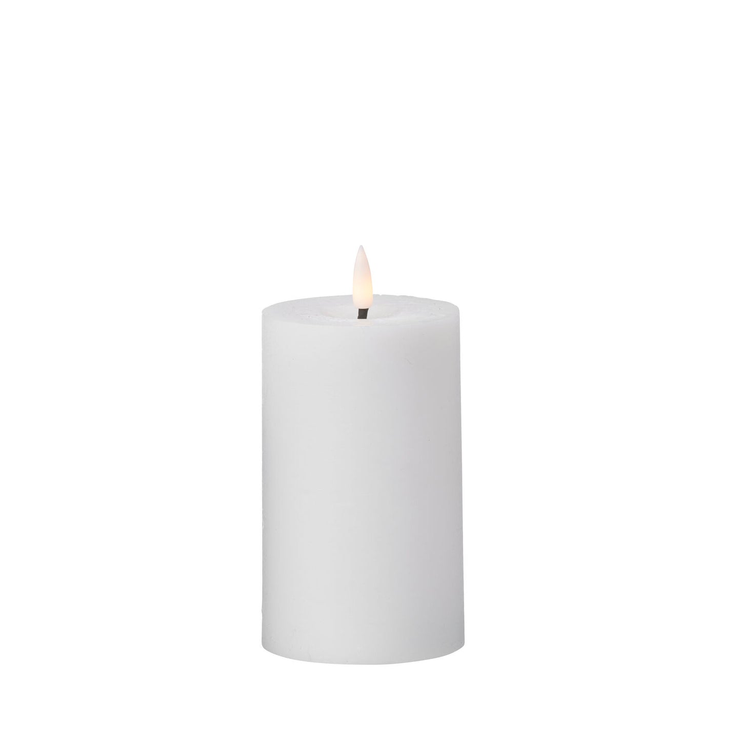 LED RUSTIC-Kerzen Echtwachs, weiß, 7,5 x 12,5 / 15 cm