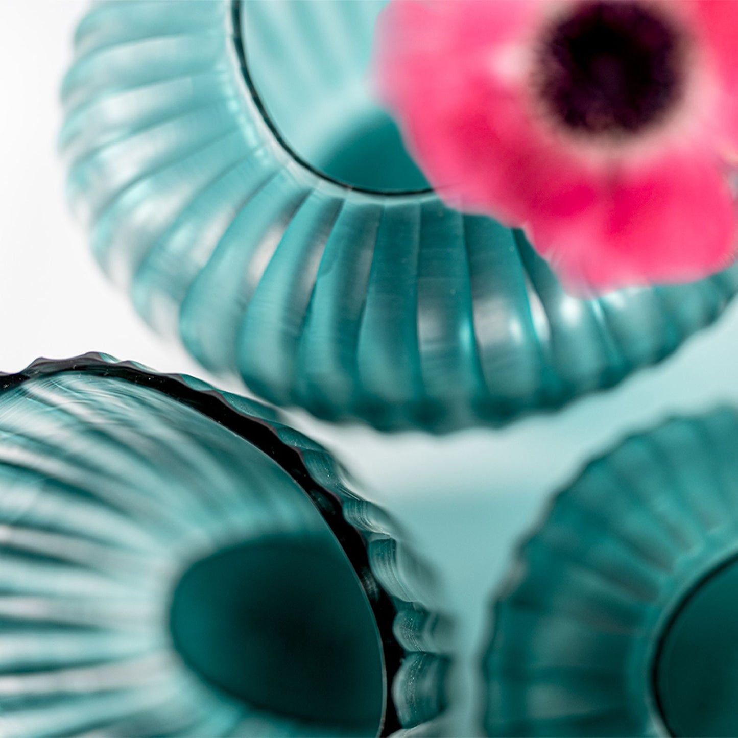 GUAXS Vase SIENA S Clear/Petrol