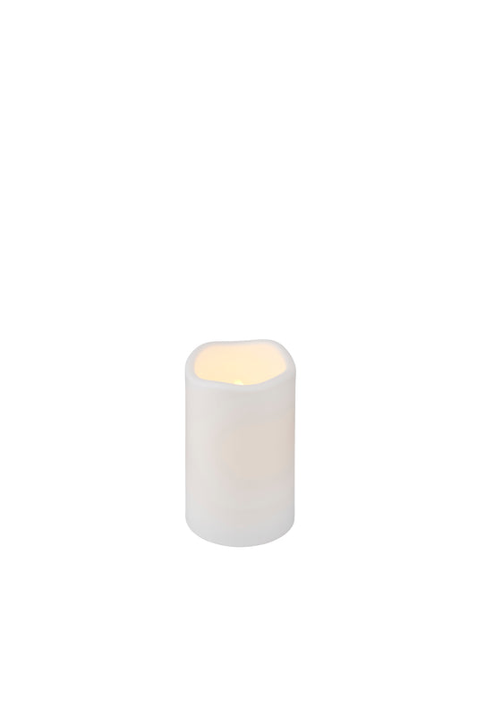 LED-Echtwachskerze STORM, dm. 7,5, weiß, outdoor