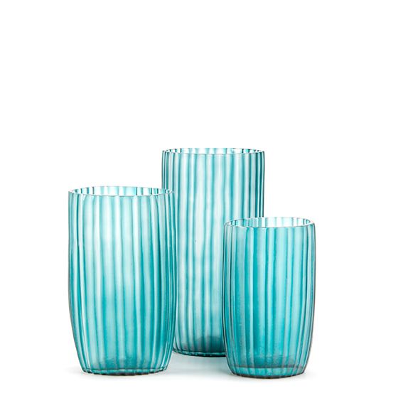 GUAXS Vase SIENA S Clear/Petrol