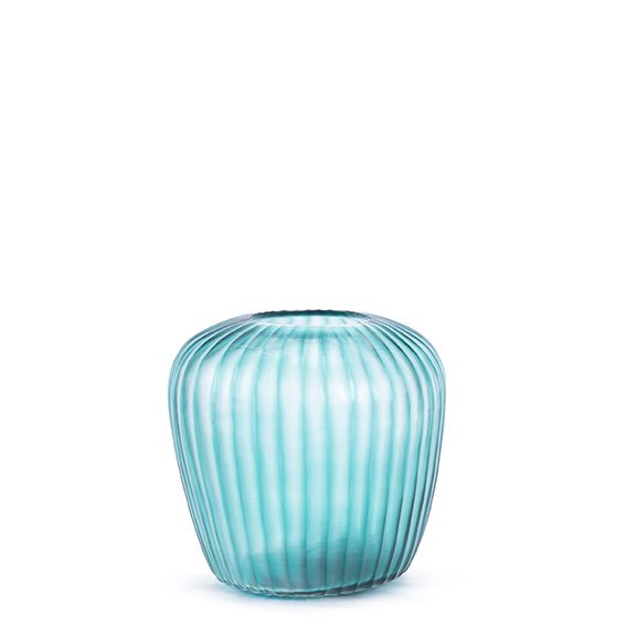 GUAXS Vase MELROSE M Clear/Petrol