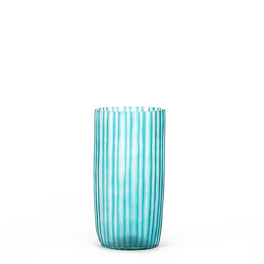 GUAXS Vase SIENA L Clear/Petrol